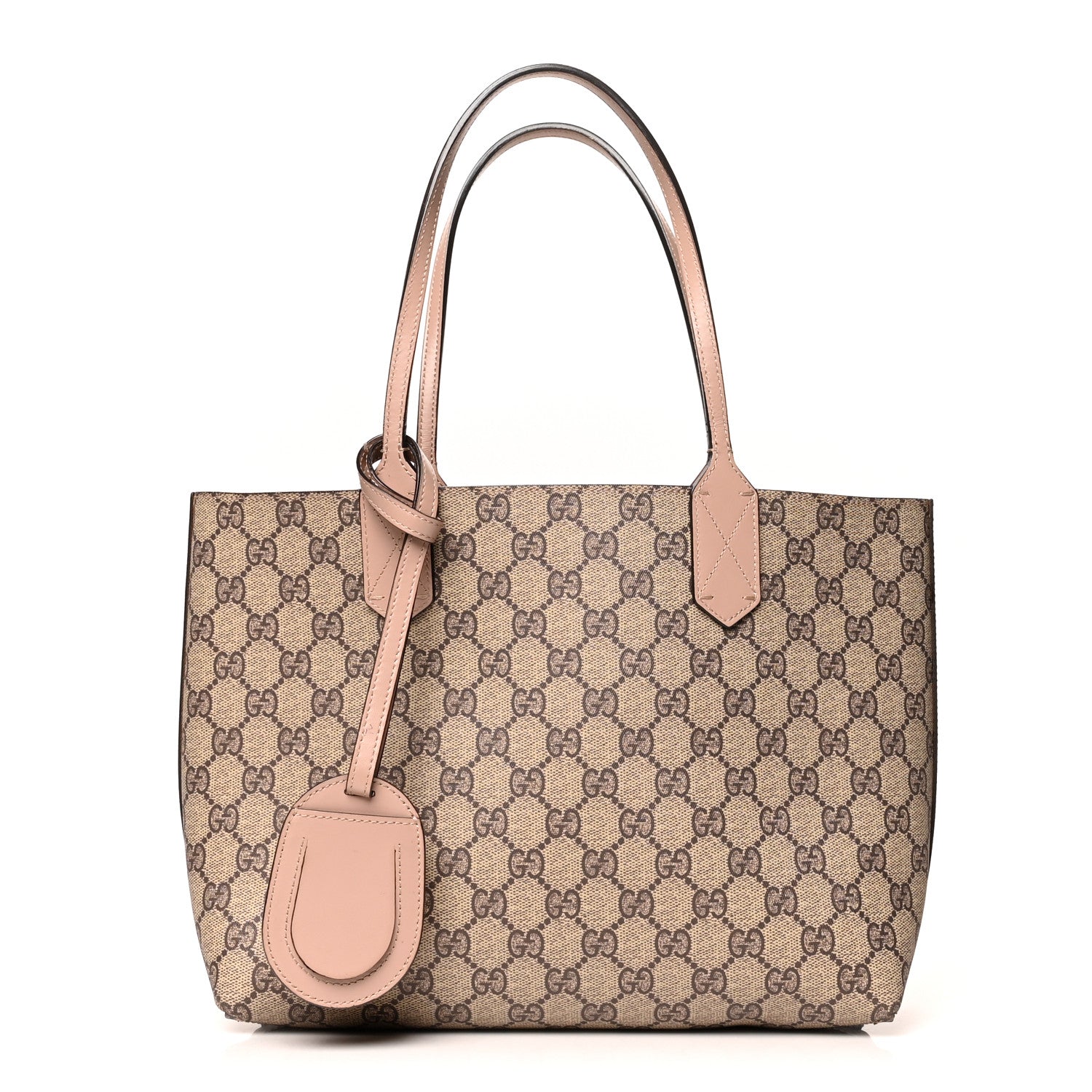 Gucci Textured Calfskin Monogram Small Reversible GG Tote Dark Cipria 1 of 15