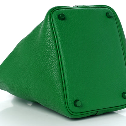 Hermes Taurillon Clemence Monochrome Picotin Lock 18 PM Bambou 8 of 9