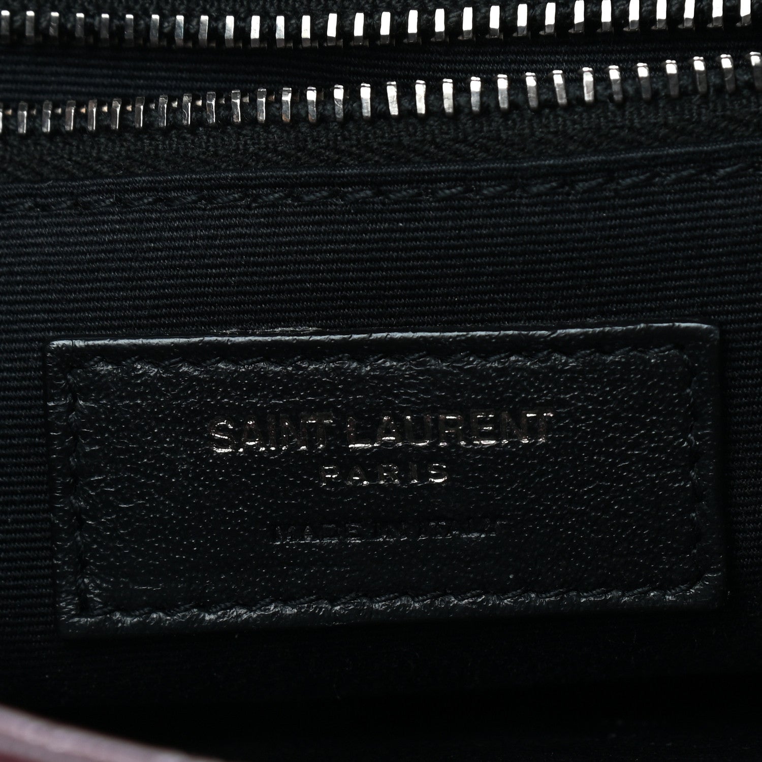 Saint Laurent Crinkled Calfskin Matelasse Monogram Medium Niki Chain Satchel Burgundy 6 of 9