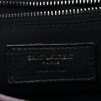 Saint Laurent Crinkled Calfskin Matelasse Monogram Medium Niki Chain Satchel Burgundy 6 of 9