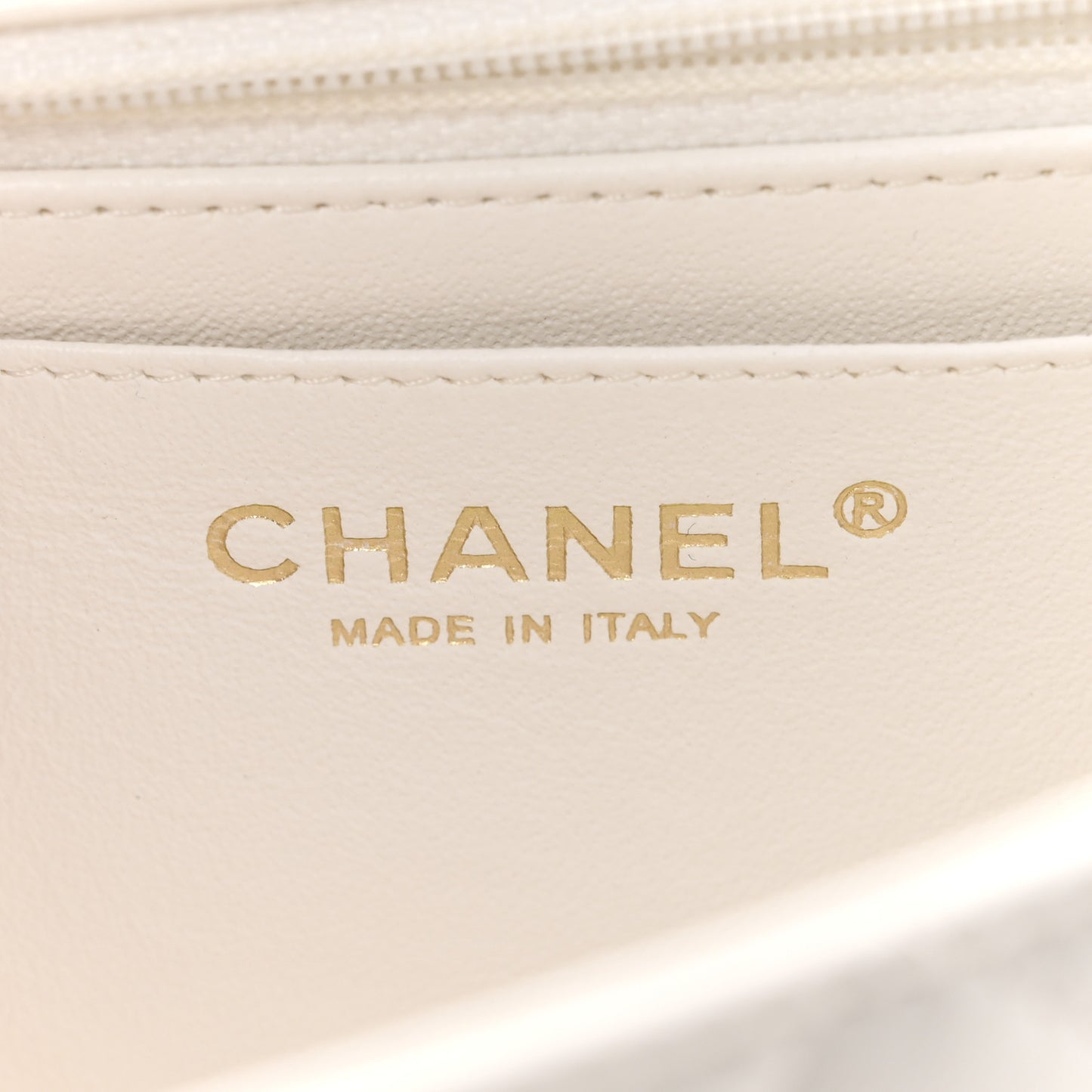 Lambskin Quilted Mini Rectangular Flap White
