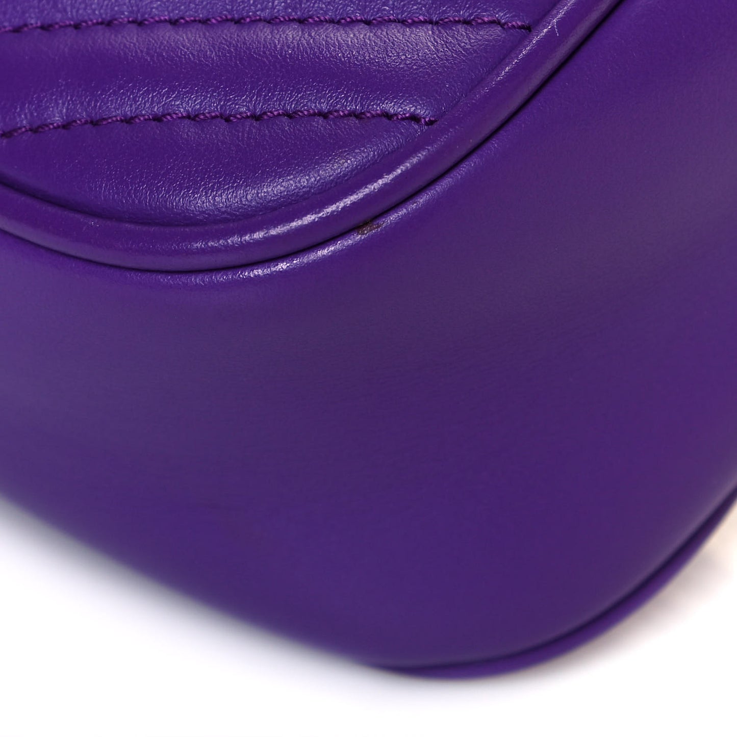 Calfskin Matelasse Small GG Marmont Chain Shoulder Bag Shine Purple