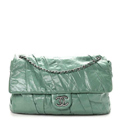 Chanel Glazed Calfskin Twisted Maxi Flap Green 1 of 10