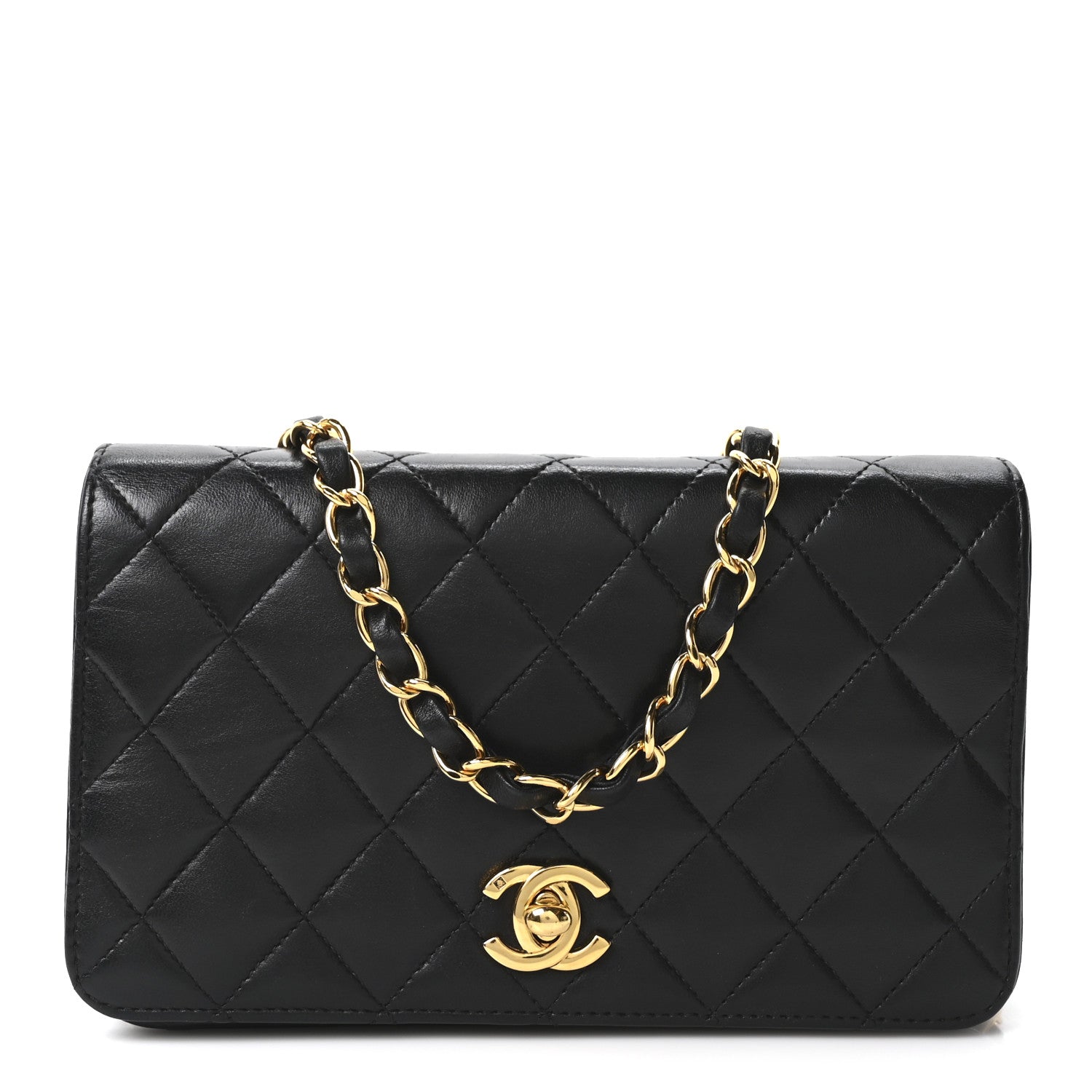 Chanel Lambskin Quilted Small Single Flap Black 1 of 10