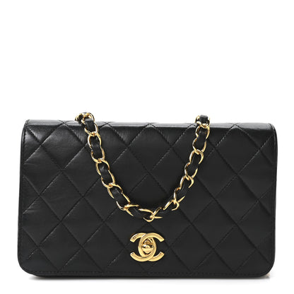 Chanel Lambskin Quilted Small Single Flap Black 1 of 10
