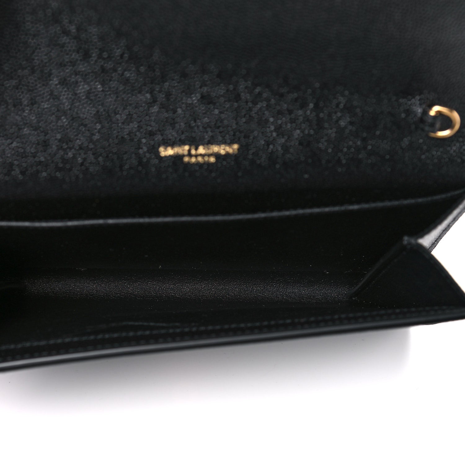 Saint Laurent Grain De Poudre Uptown Chain Wallet Black 4 of 9