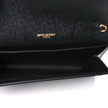 Saint Laurent Grain De Poudre Uptown Chain Wallet Black 4 of 9