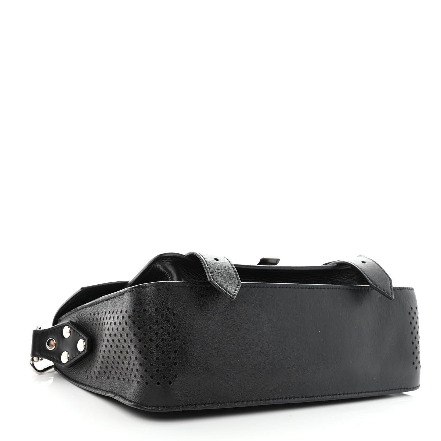 Lambskin Perforated Tiny PS1 Satchel Black