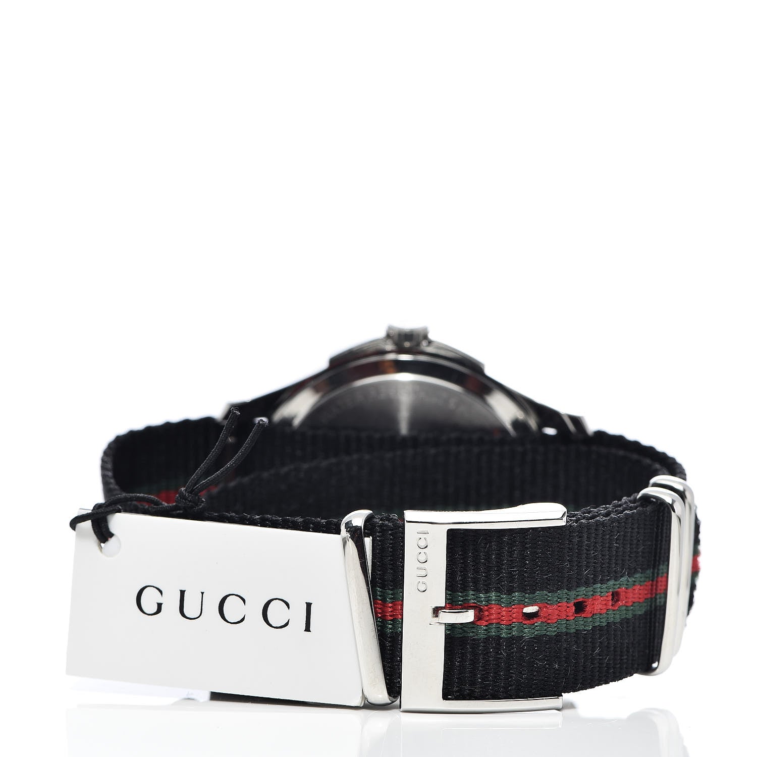 Gucci Stainless Steel Nylon 40mm G-Timeless Web Quartz Watch Black 4 of 6