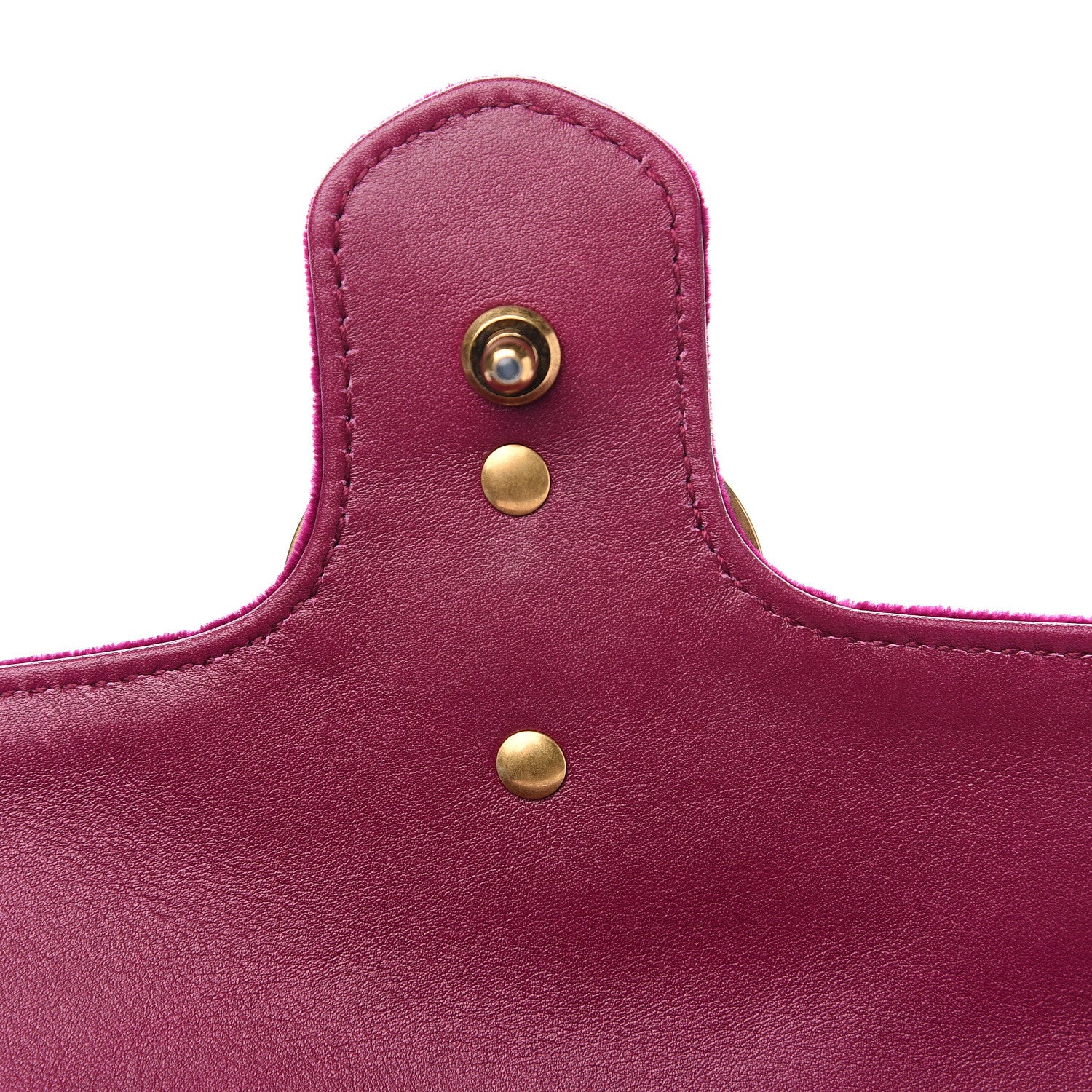 Gucci Velvet Matelasse Mini GG Marmont Shoulder Bag Fuchsia Violet Cyclamen 9 of 11