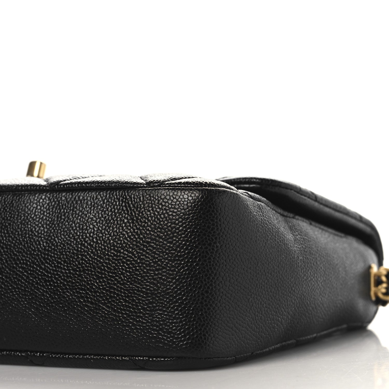 Chanel Shiny Caviar Quilted Large Chain Melody Flap Black 10 of 10