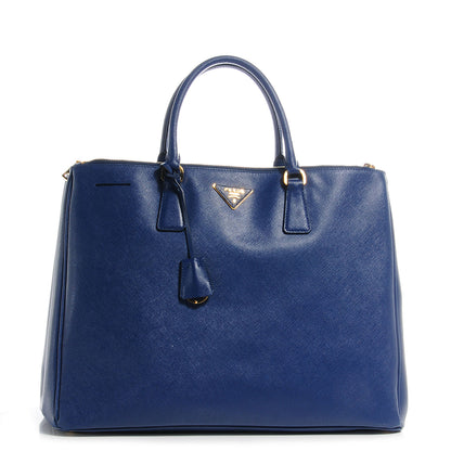Prada Saffiano Lux Extra Large Galleria Double Zip Tote Bluette 1 of 9