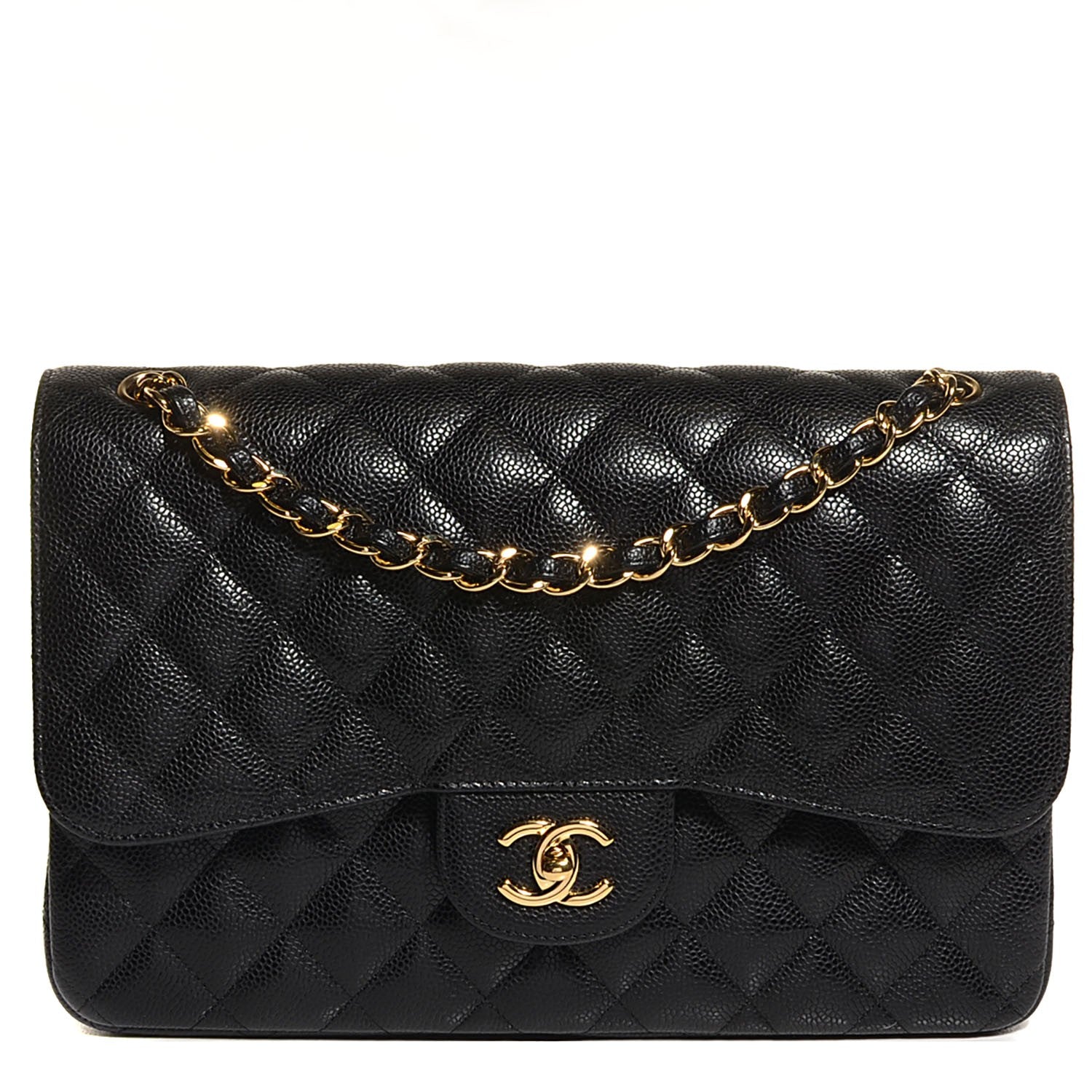 Chanel Caviar Quilted Jumbo Double Flap Black 1 of 9