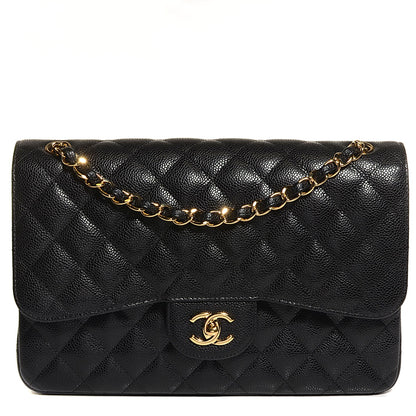 Chanel Caviar Quilted Jumbo Double Flap Black 1 of 9