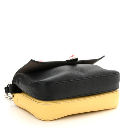 Fendi Vitello Dolce Hypnoteyes Bi-Color Micro Double Baguette Black Grano Multicolor 8 of 12