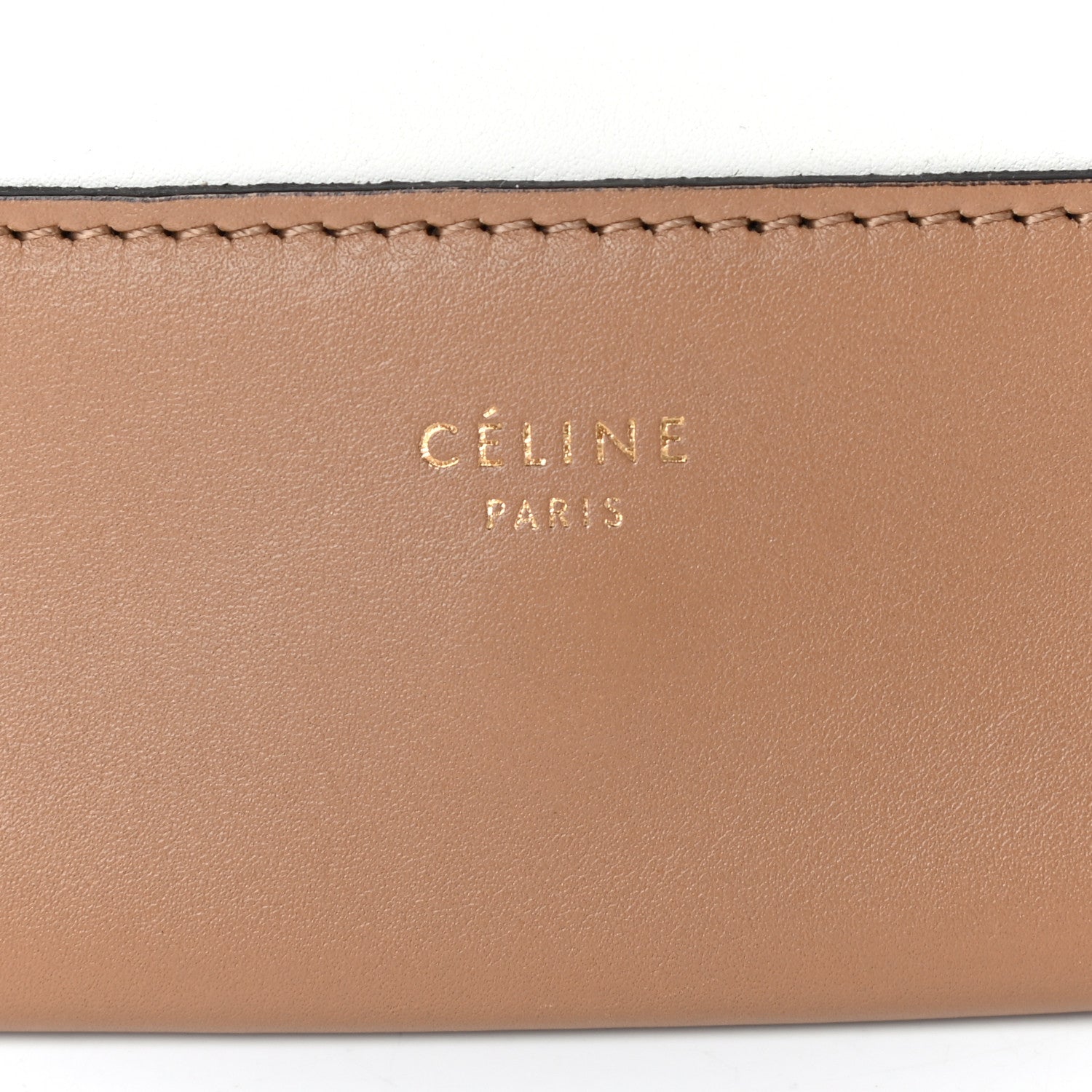 Celine Shiny Smooth Calfskin Medium Frame Shoulder Bag Tan Optic White 6 of 11