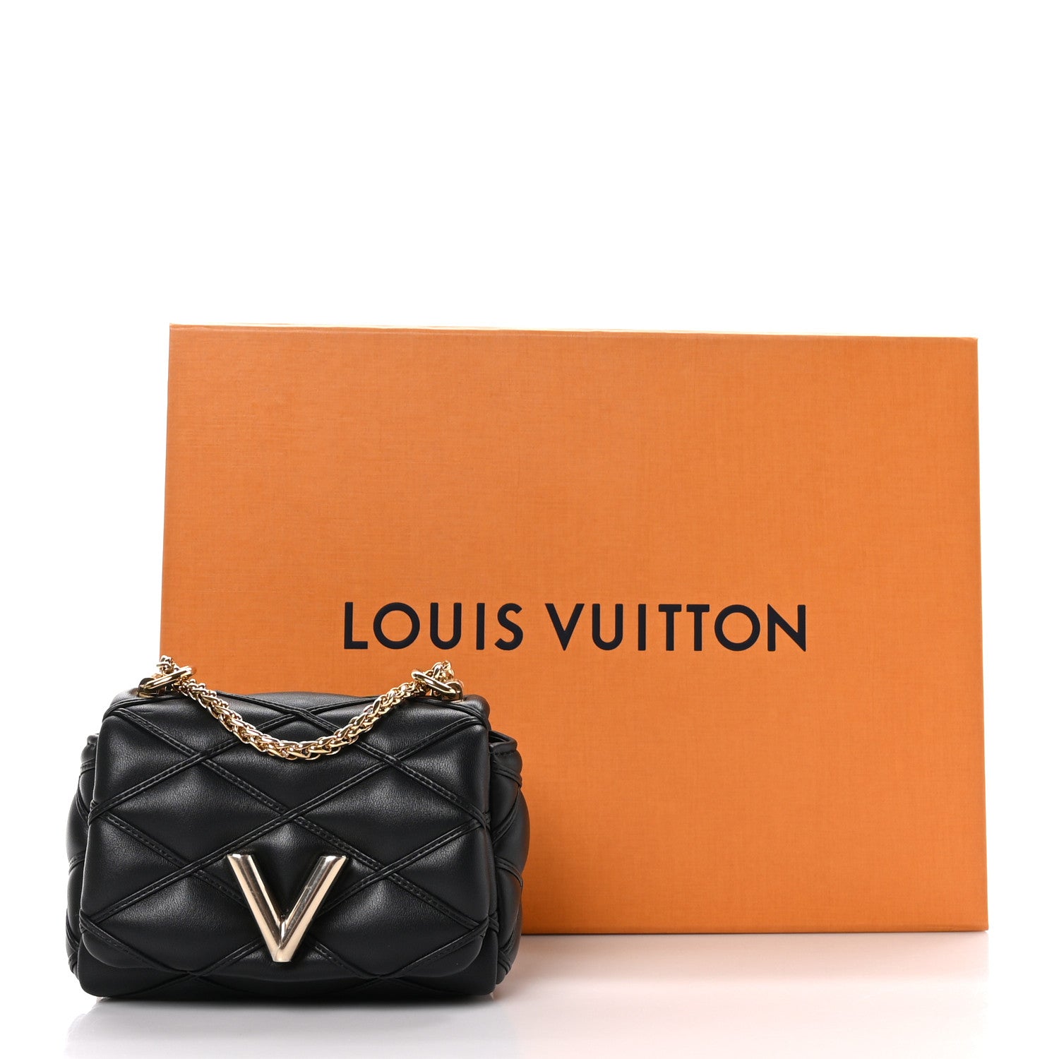 Louis Vuitton Lambskin Malletage Pico GO-14 Black 9 of 9