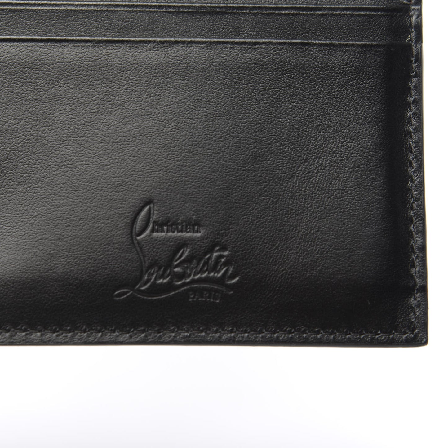 Calfskin Paris Spikes Kios Card Holder Black