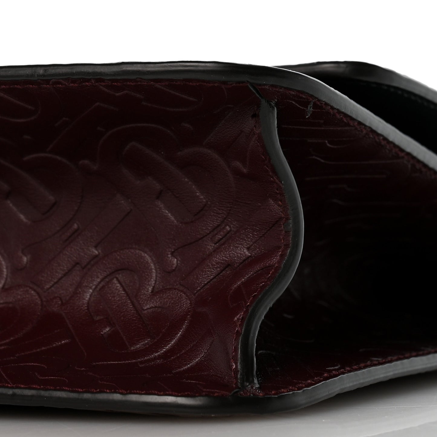 Calfskin Monogram Embossed TB Bag Oxblood