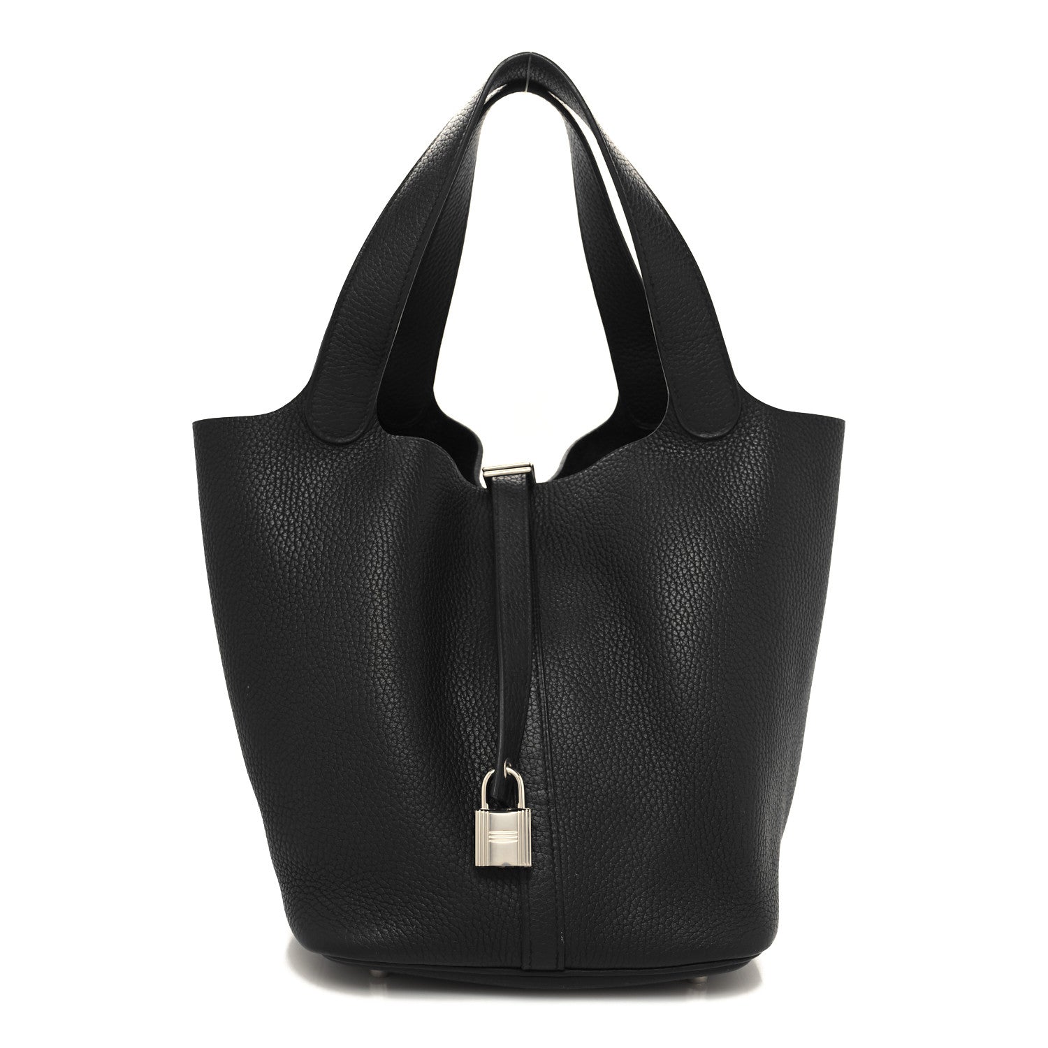 Hermes Taurillon Clemence Picotin Lock 22 MM Black 1 of 12