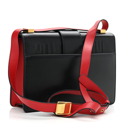 Christian Dior Box Calfskin Tri-Color 30 Montaigne Flap Bag Navy Blue White Red 2 of 9