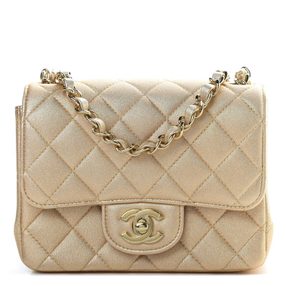 Chanel Metallic Lambskin Quilted Mini Square Flap Gold 1 of 11