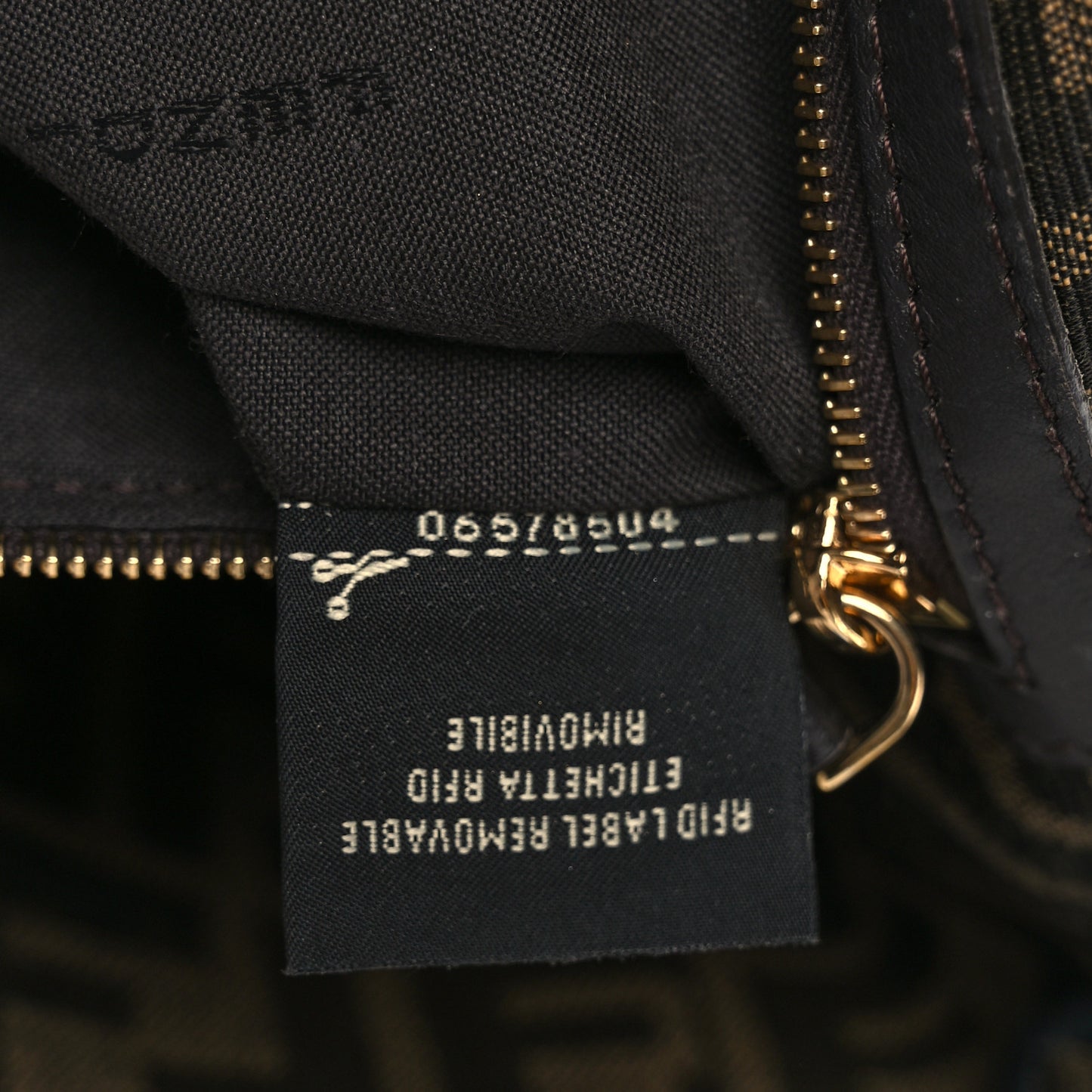 Fabric Jacquard FF 1974 Medium Baguette Tobacco Moro Black