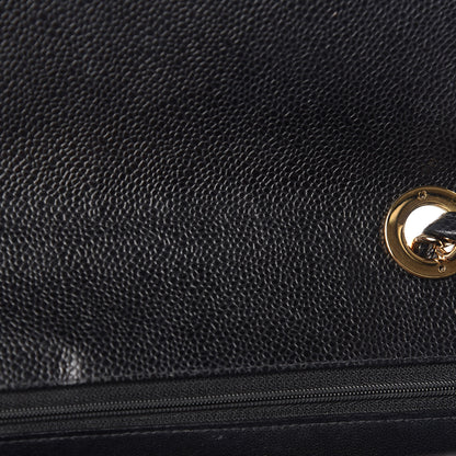 Chanel Caviar Quilted Jumbo Single Flap Black 8 of 12