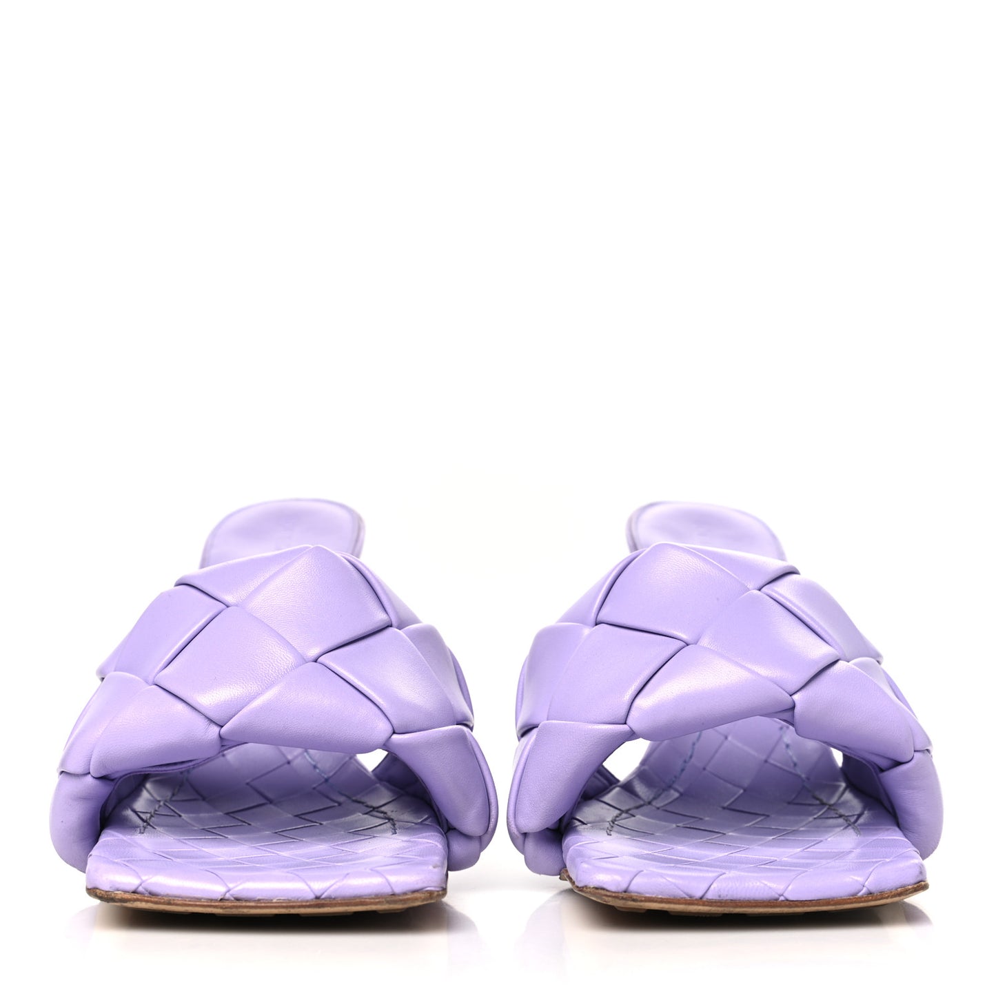 Nappa Maxi Intrecciato Lido Mule Sandals 40 Wisteria