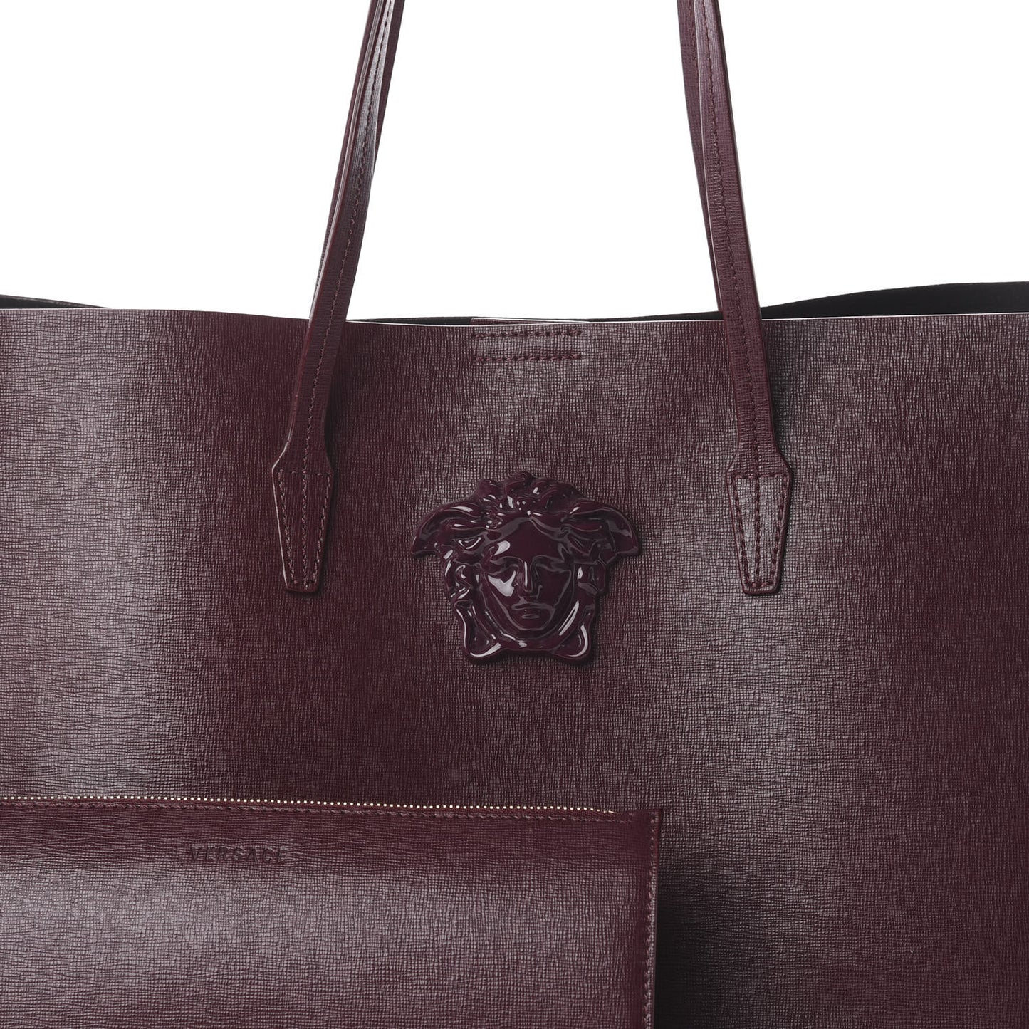 Saffiano Palazzo Medusa Tote Burgundy
