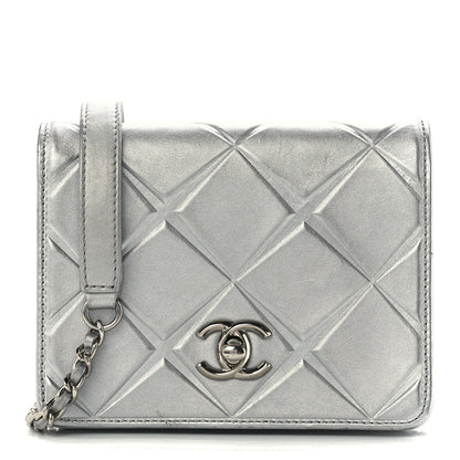 Chanel Metallic Calfskin Mini Propeller Flap Silver 1 of 10
