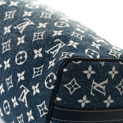 Louis Vuitton Monogram Jacquard Denim Speedy Bandouliere 25 Bleu 11 of 15