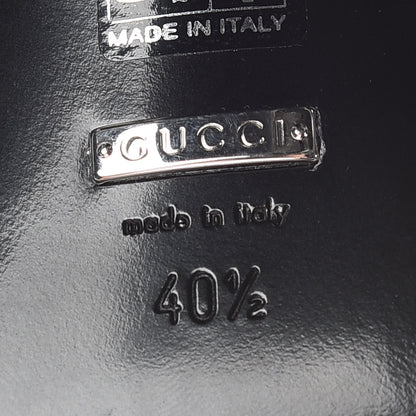 Gucci Calfskin Colorblock Crystal Buckle Platform Sandals 40.5 Silver 6 of 12