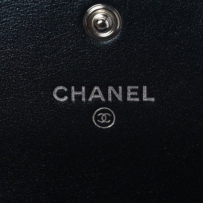 Chanel Iridescent Caviar Quilted Classic Pouch Clutch Black 6 of 10