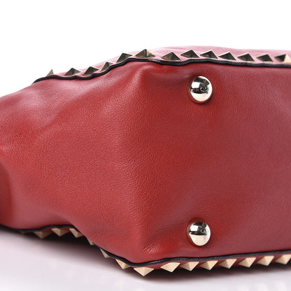 Valentino Garavani Vitello Small Rockstud Tote Rosso Valentino 9 of 11