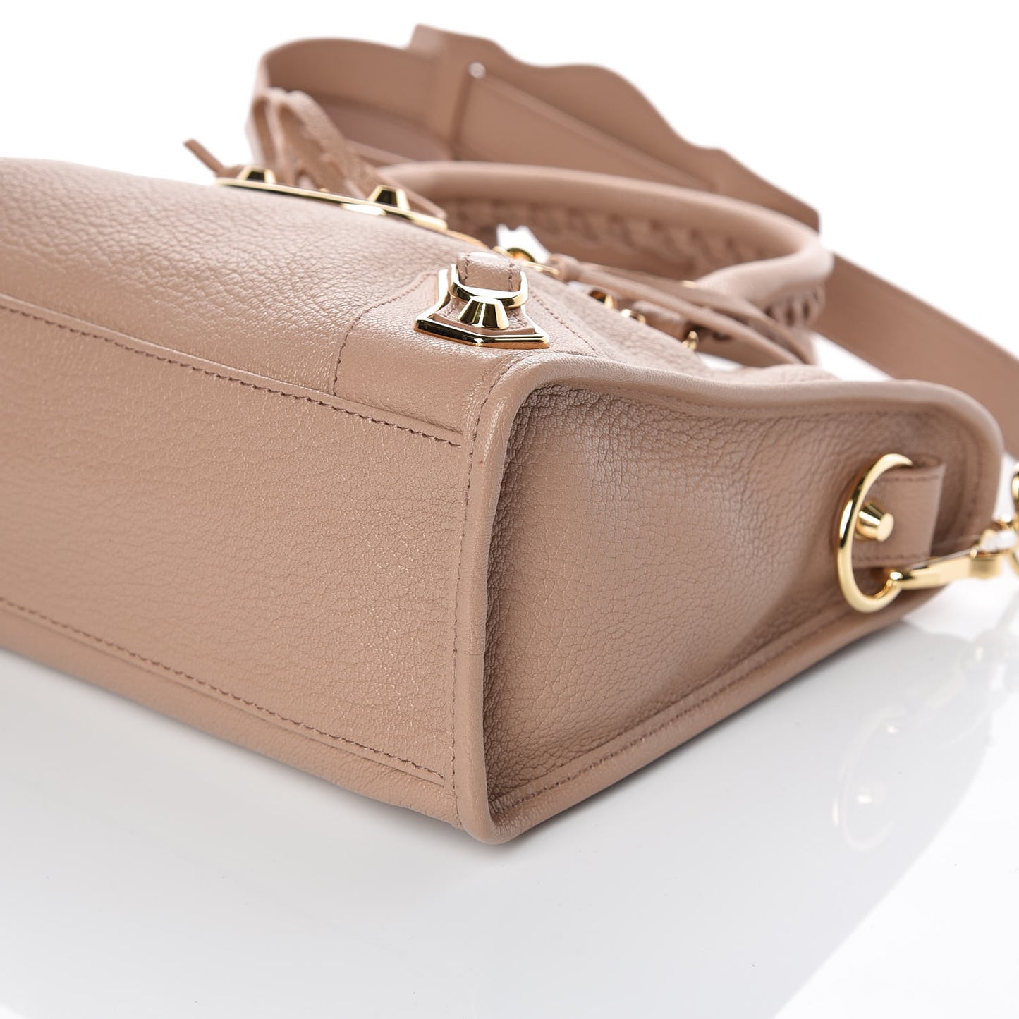 Chevre Gold Metallic Edge Hardware S City Rose Des Sables