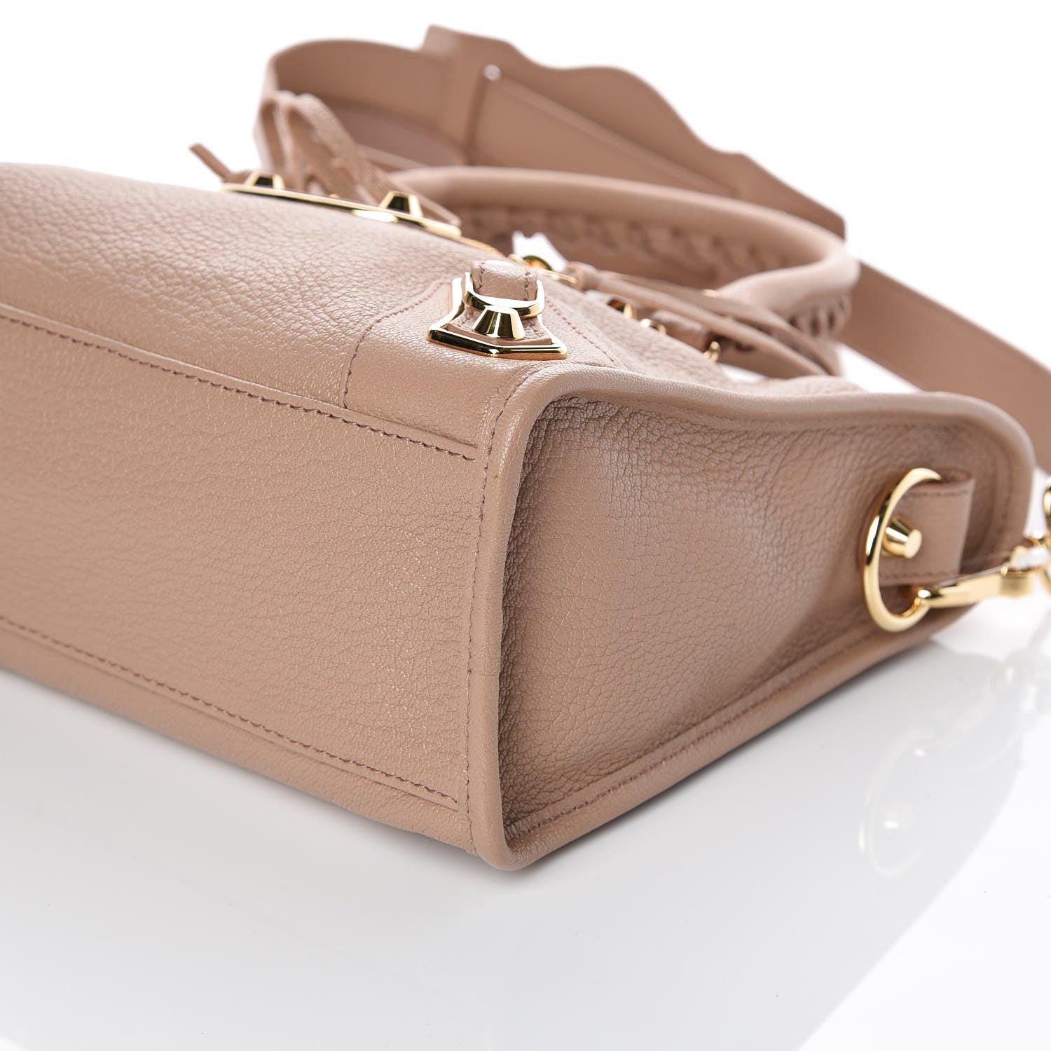 Balenciaga Chevre Gold Metallic Edge Hardware S City Rose Des Sables 6 of 9