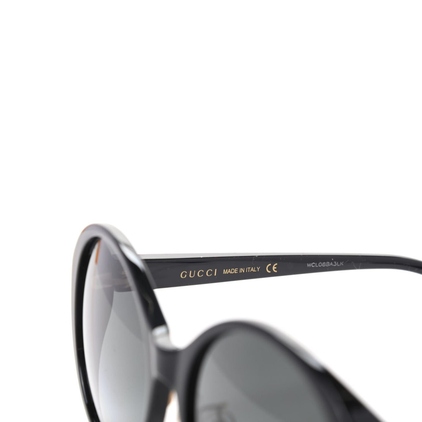 Acetate Round Sunglasses GG0370 Black