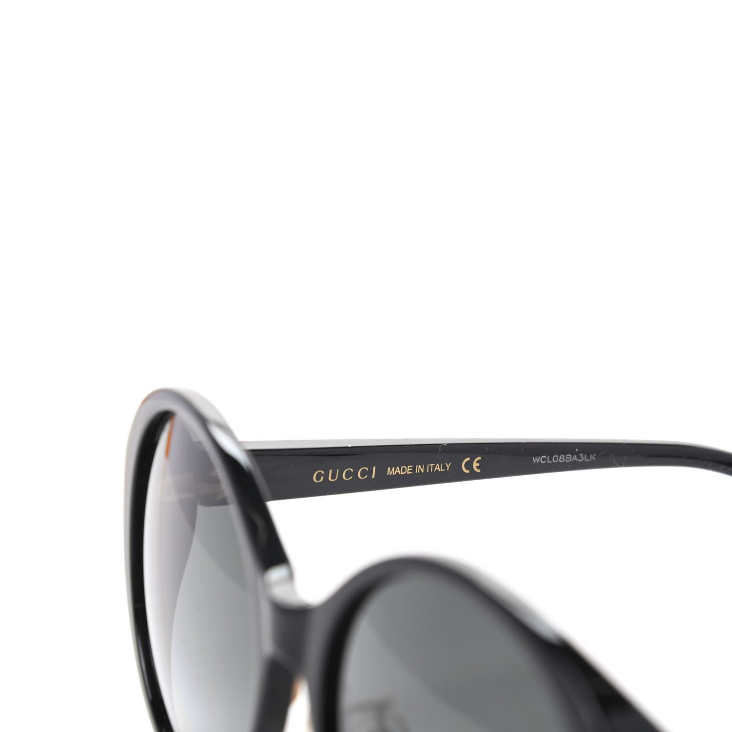 Gucci Acetate Round Sunglasses GG0370 Black 5 of 8