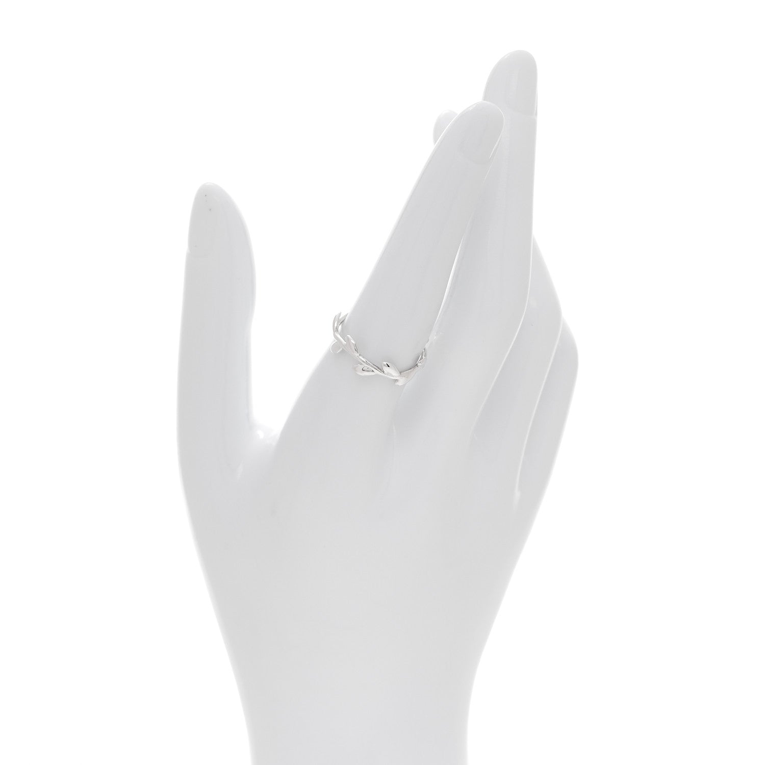 Tiffany Sterling Silver Paloma Picasso Narrow Olive Leaf Band Ring 54 7 2 of 4