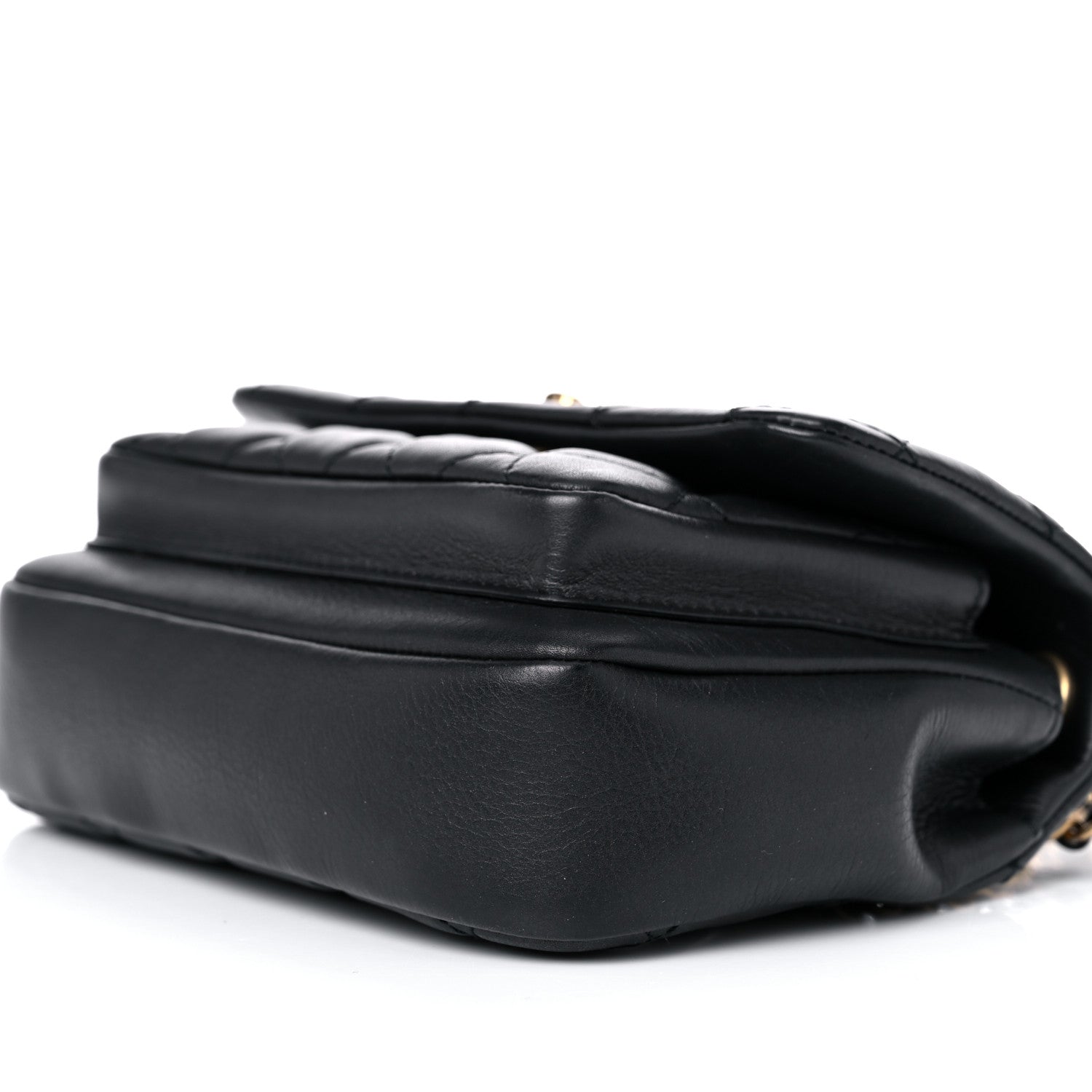 Chanel Calfskin Quilted Top Handle Flap Black 9 of 11