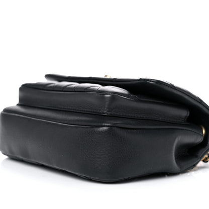 Chanel Calfskin Quilted Top Handle Flap Black 9 of 11