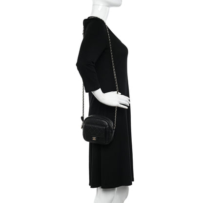 Chanel Caviar Quilted CC Day Camera Case Black 2 of 10