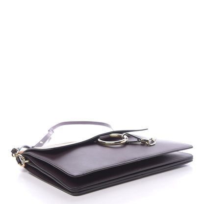 Chloe Goatskin Smooth Calfskin Medium Faye Shoulder Bag Brown Purple 5 of 13