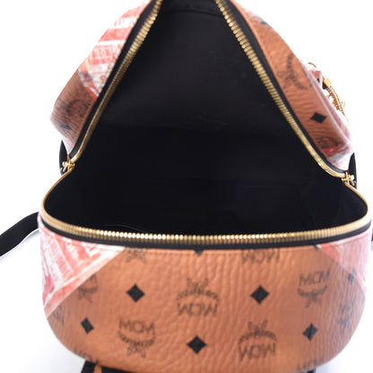 MCM Visetos Flight Print Medium Stark Backpack Cognac 5 of 11