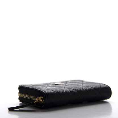 Chanel Caviar Quilted Zip Coin Purse Black 4 of 9