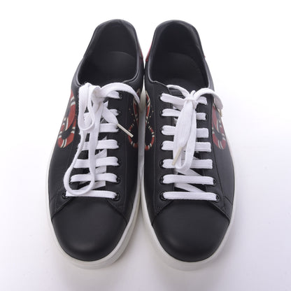 Gucci Calfskin Kingsnake Mens Ace Sneakers 9 Black Multicolor 5 of 10