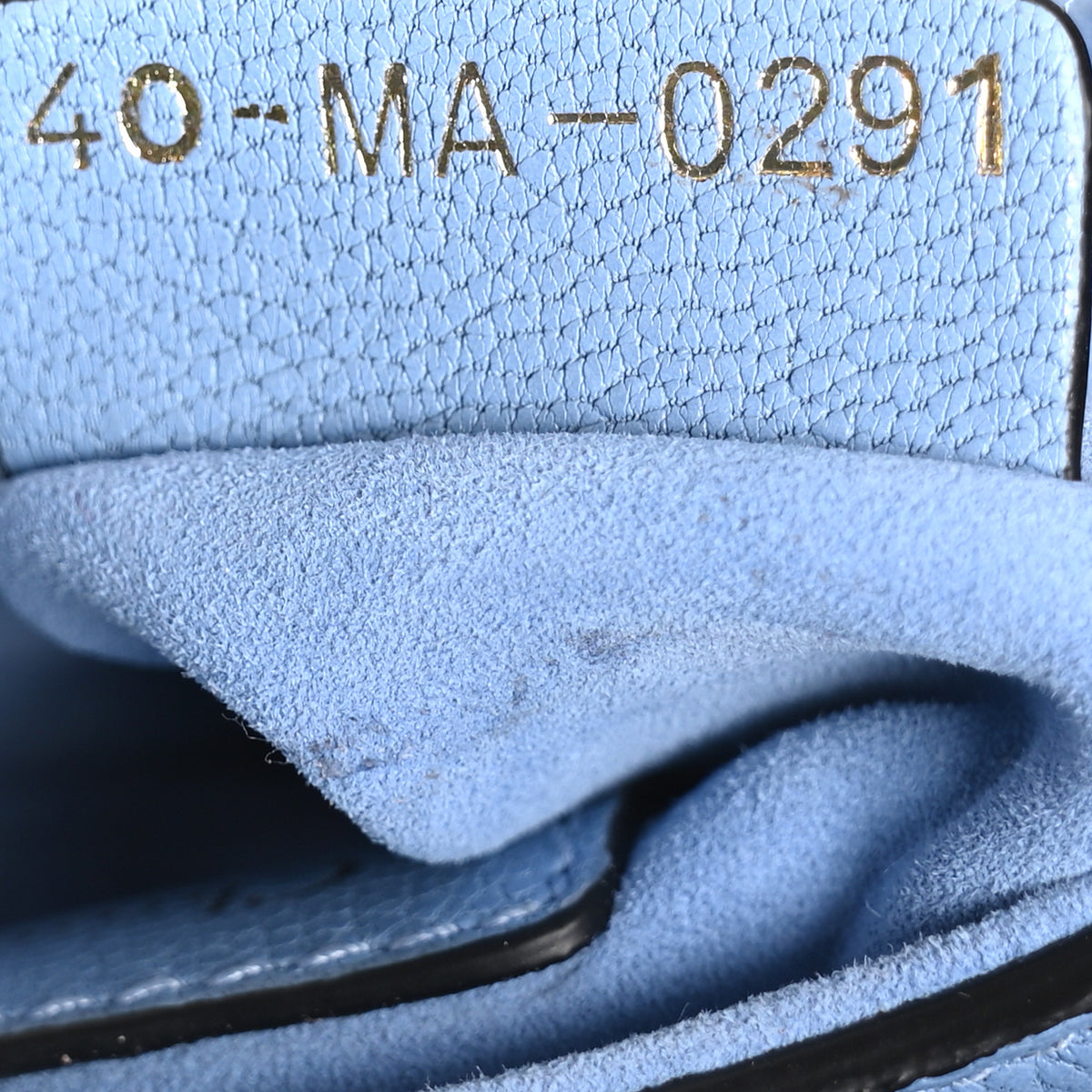 Christian Dior Goatskin Micro Saddle Bag Cloud Blue 6 of 9