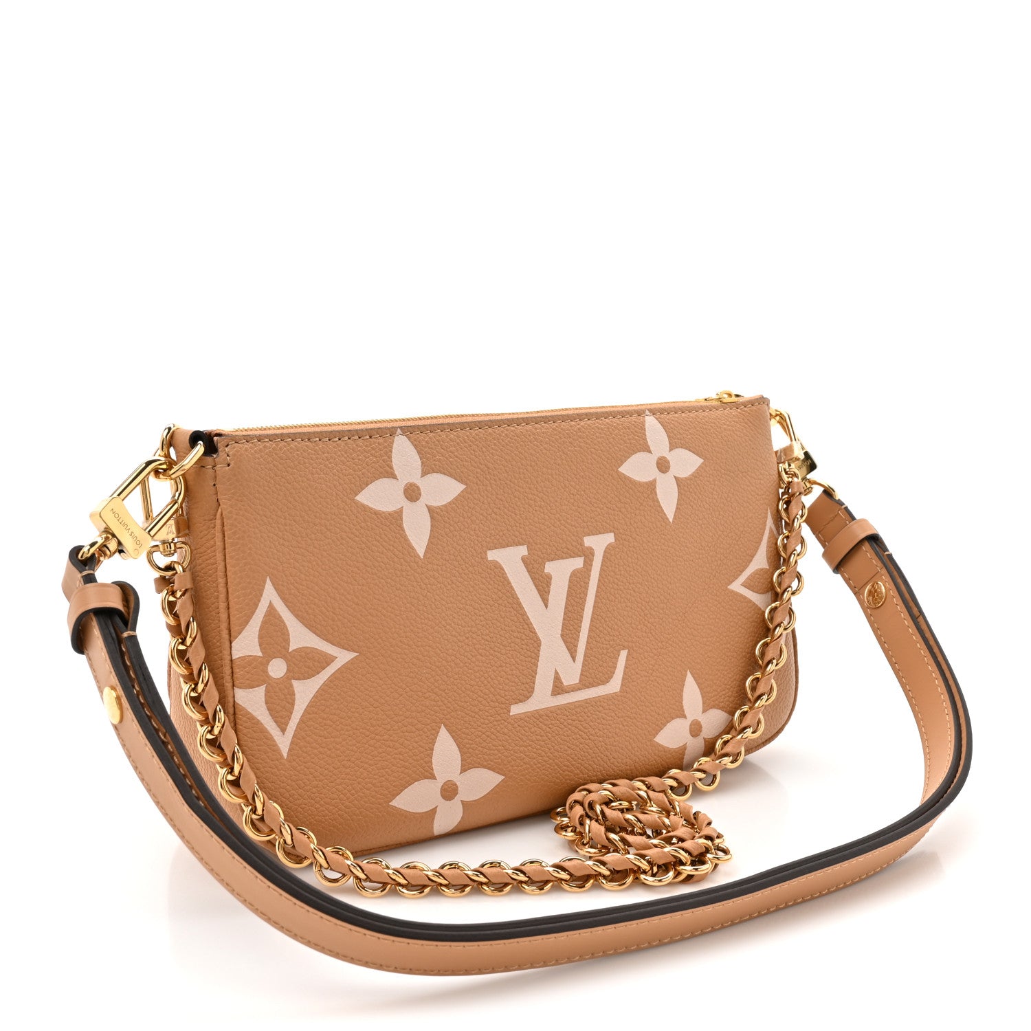 Louis Vuitton Empreinte Monogram Giant Multi Pochette Accessories Arizona Creme 3 of 10