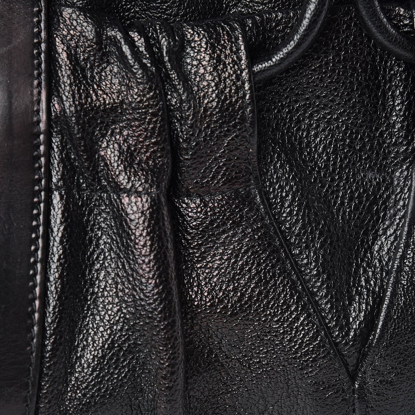 Grainy Calfskin Tote Black